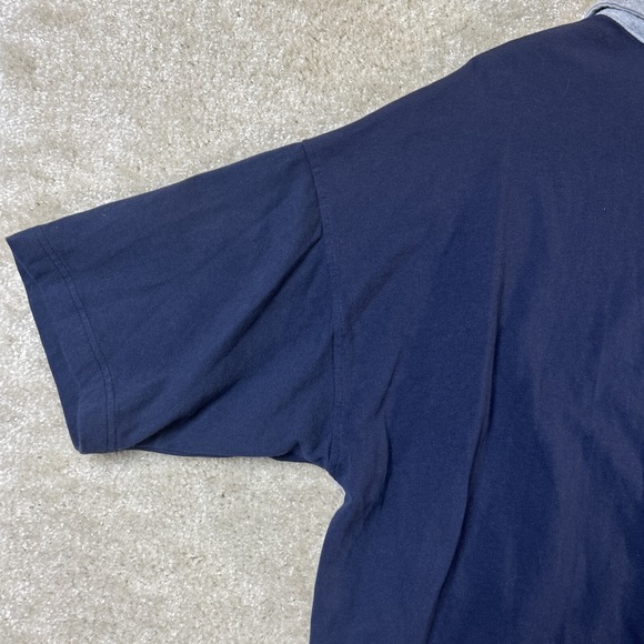 Champion Men Shirt Blue Gray Extra Large Short Sleeve Casual Rugby - Picture 14 of 14